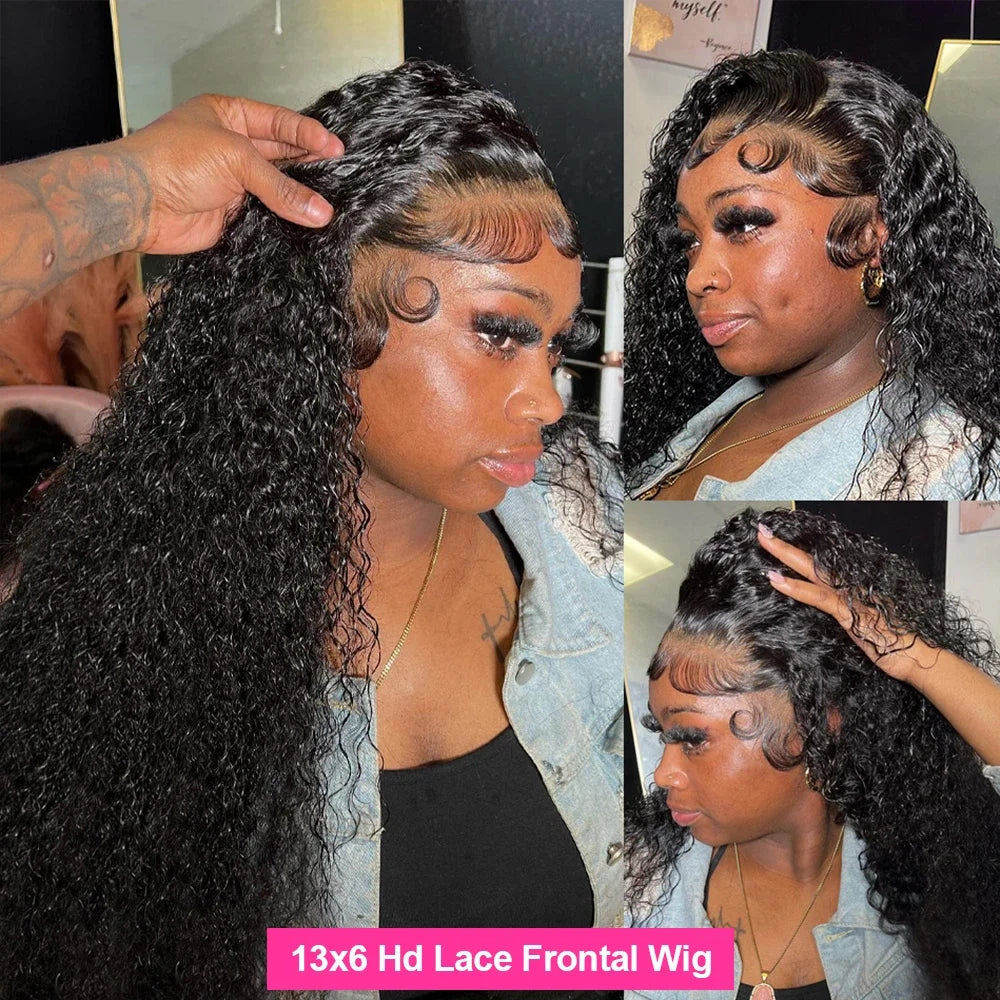 HD Deep Wave Curly Lace Front Hair Wig