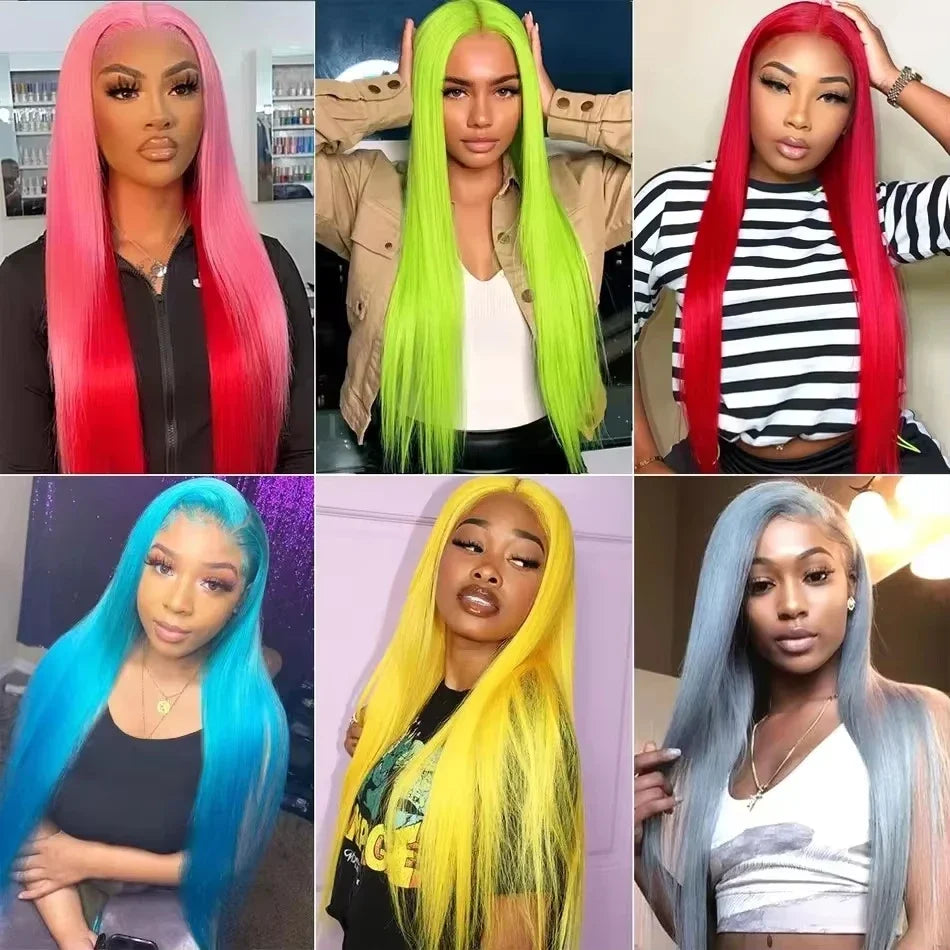 13x4 13x6 HD Transparent Full Frontal Lace 613 Blonde Colored Straight Human Hair Wigs Lace Front Wigs For Women 34 Inches